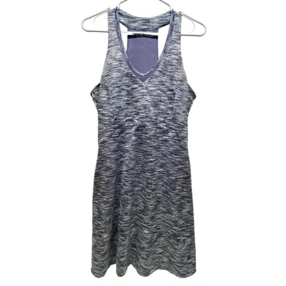 MPG Activewear Dress Women's Large‎ Purple White V-Neck Sleeveless Dress